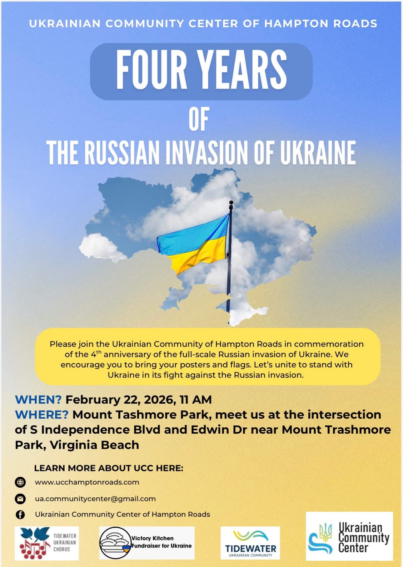 4th Anniversary of the Invincibility of the Ukrainian People against russian invasion.