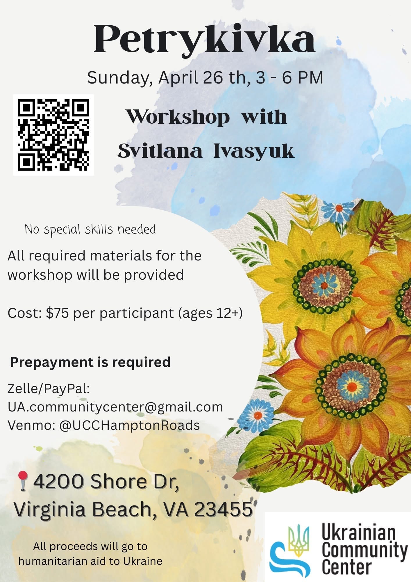 “Petrykivka”, Ukrainian artistic tradition workshop with Svitlana Ivasyuk