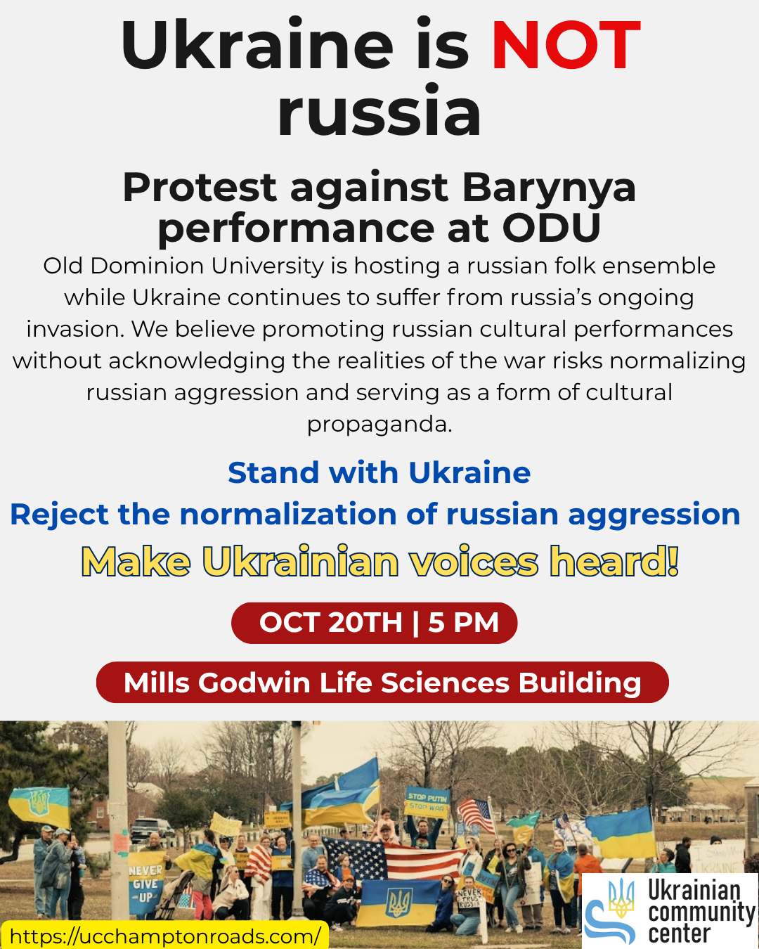 “Ukraine IS NOT russia” Protest against russian ensemble at ODU